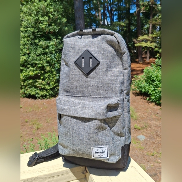 Herschel Supply Company Handbags - Herschel Supply Company Black & Gray Heritage Shoulder Bag Backpack